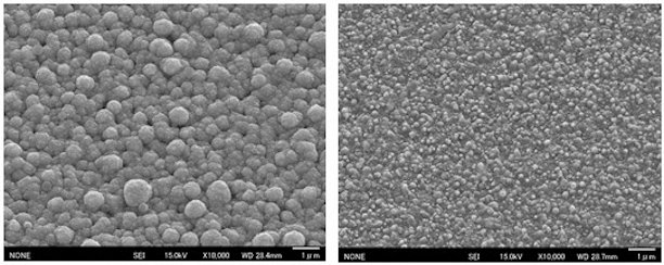 Surface morphology of Ni-free electroless Cu with and without Dows Cu plating bath additive